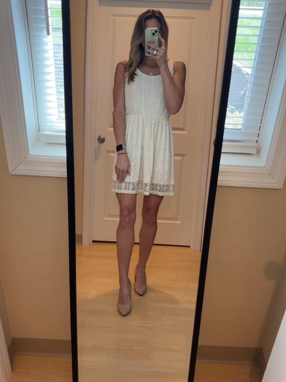 Mossimo Supply Co. Ivory Lace Mini Dress